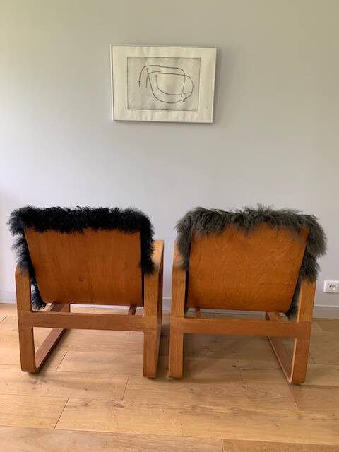 2 armchairs by Rud Thygesen & Johnny Sørensen (Denmark 1970s)