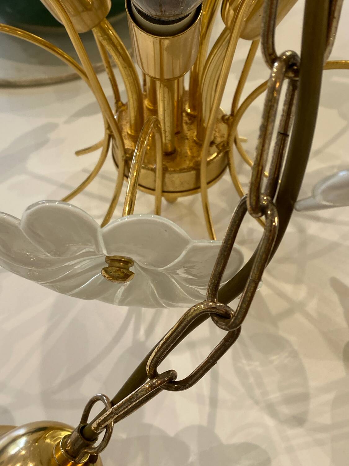 Murano glass flower chandelier, 1970s