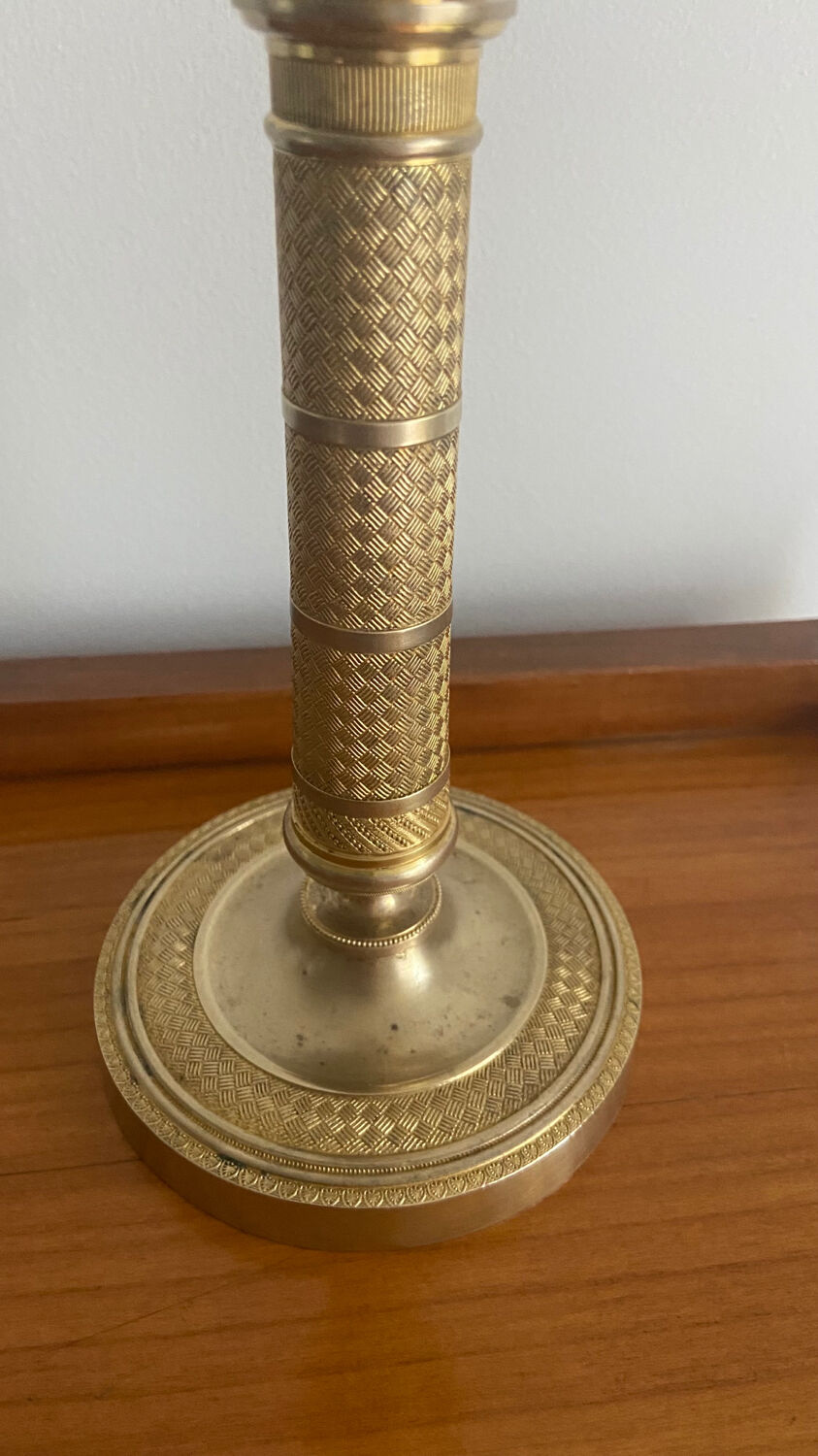 Bronze candle holder XIXth