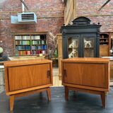Pair of Scandinavian teak bedside tables