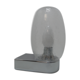 Vintage chrome and bubble glass wall lamp