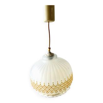 Vintage frosted glass pendant light