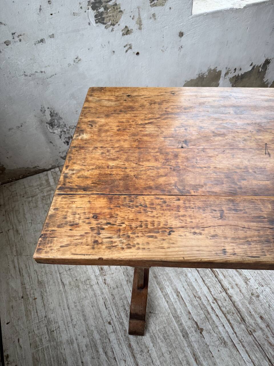Monastery-style farmhouse table, pine, 210cm