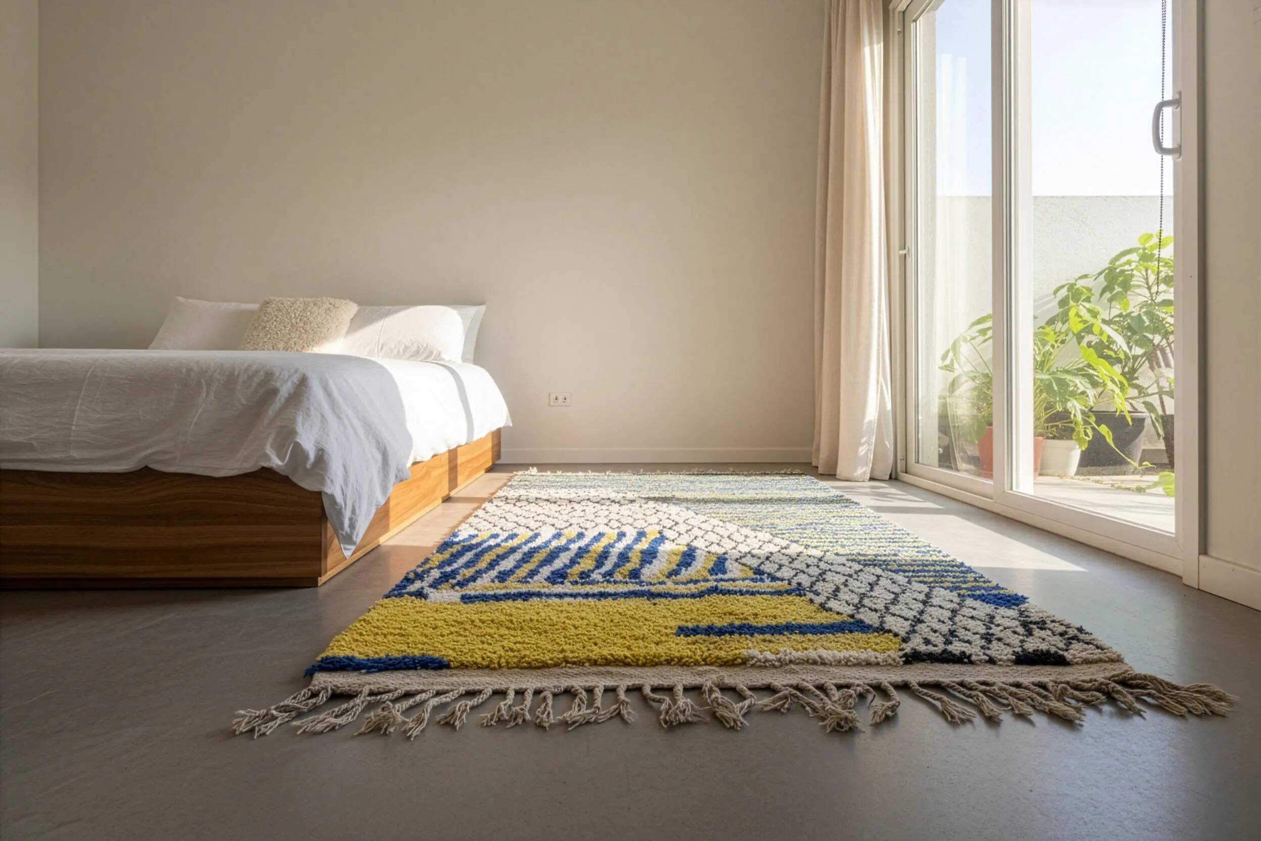 Large Berber wool rug 3x2 m