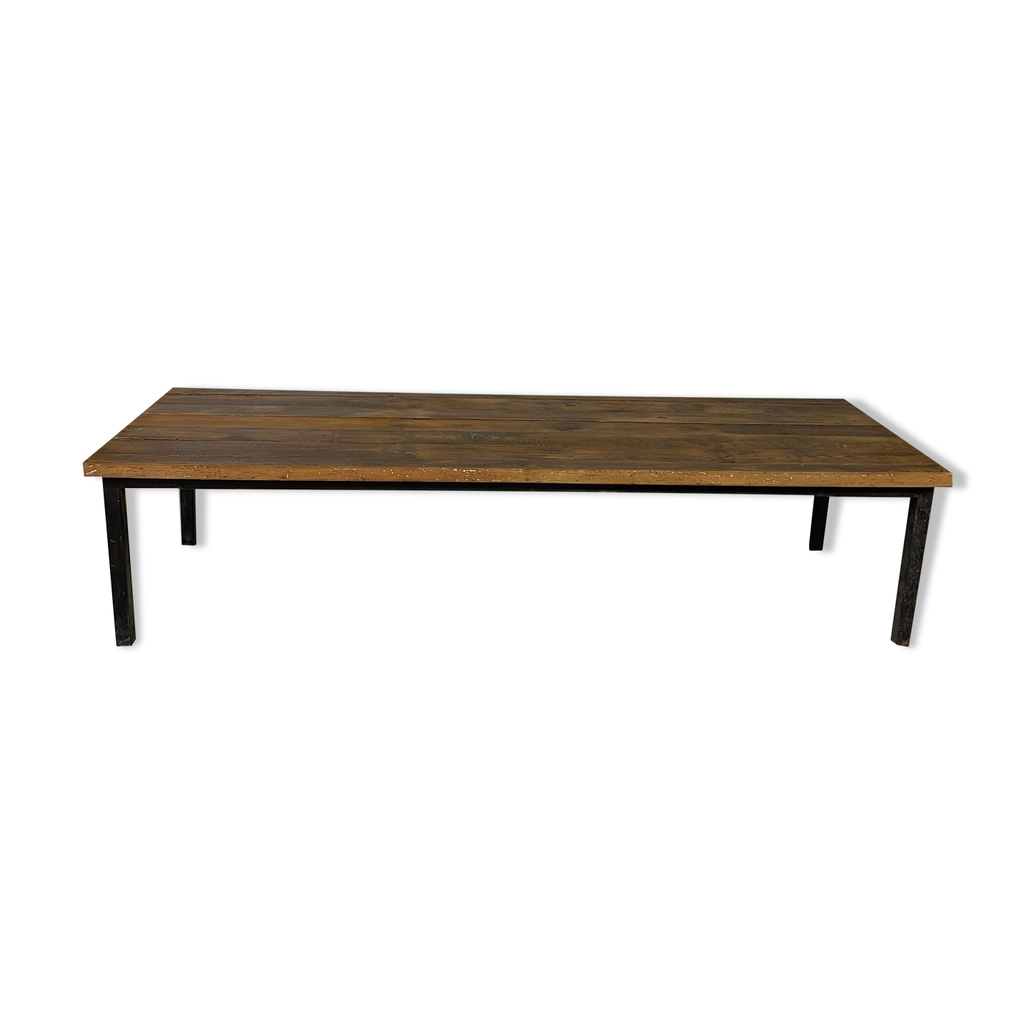Coffee table in steel and wood