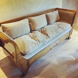 Sofa shaped boat wood and fabric