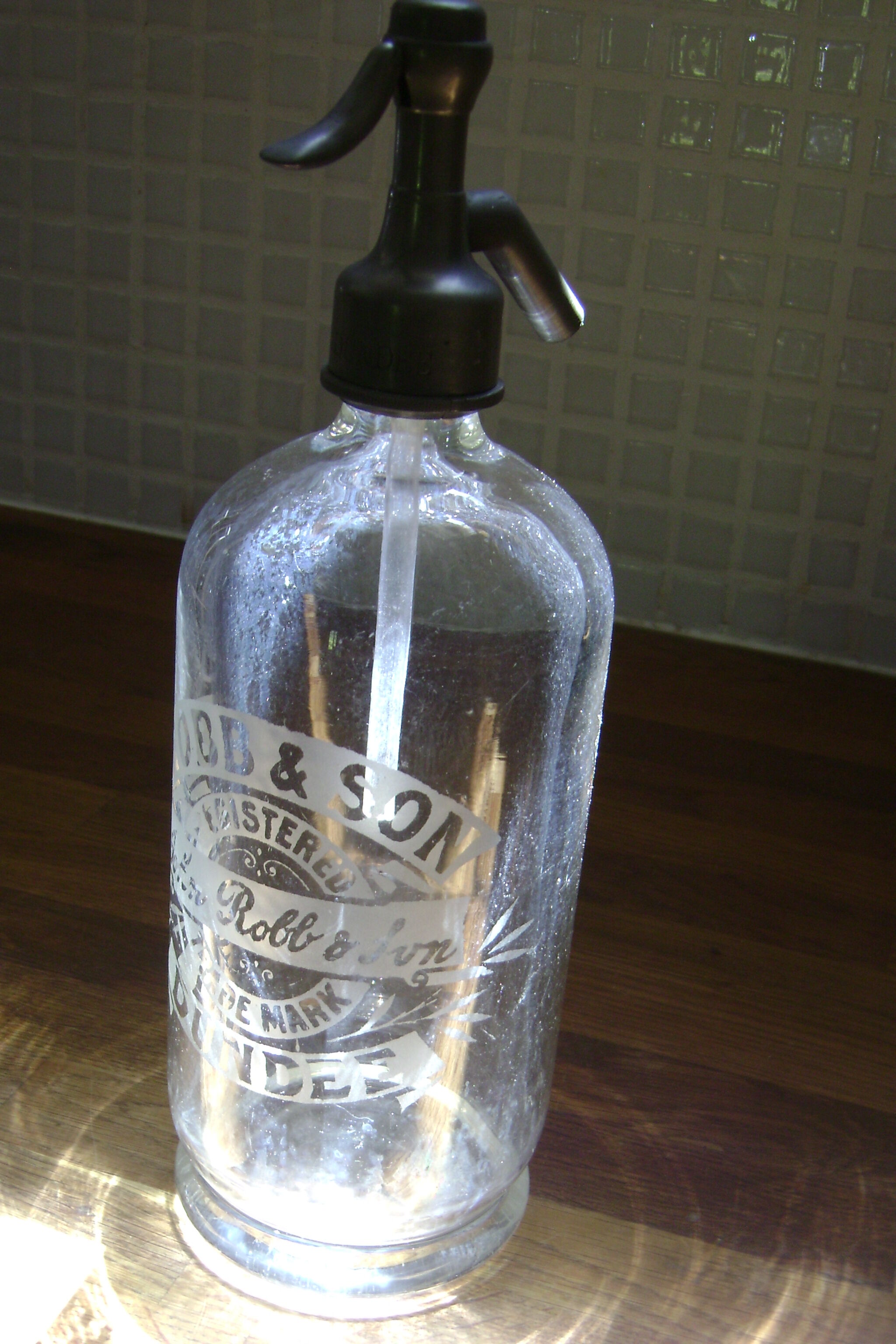 Vintage English siphon bottle