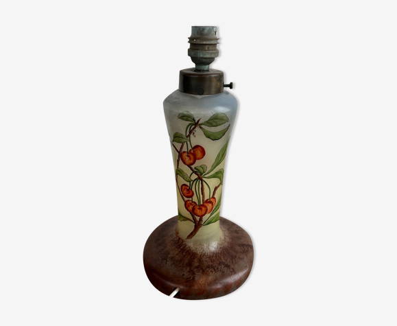 Pied de lampe en pate de verre