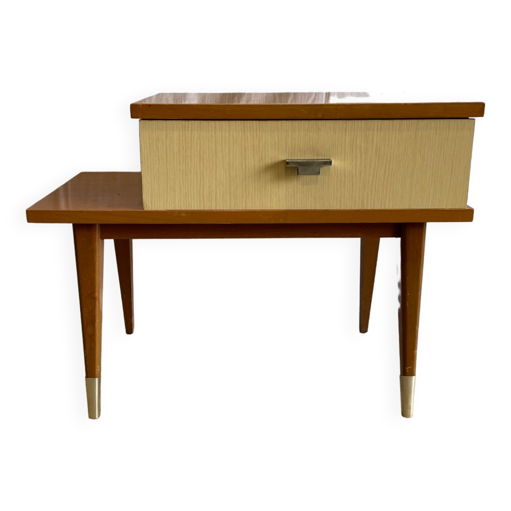 Asymmetrical bedside table vintage year 50/60