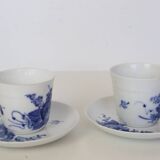 Pair of Blue Flowers Royal Copenhagen cups