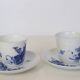 Pair of Blue Flowers Royal Copenhagen cups