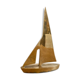 Golden brass sailboat