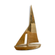 Golden brass sailboat