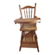 Chaise haute d'enfant , en bois , début 20ème