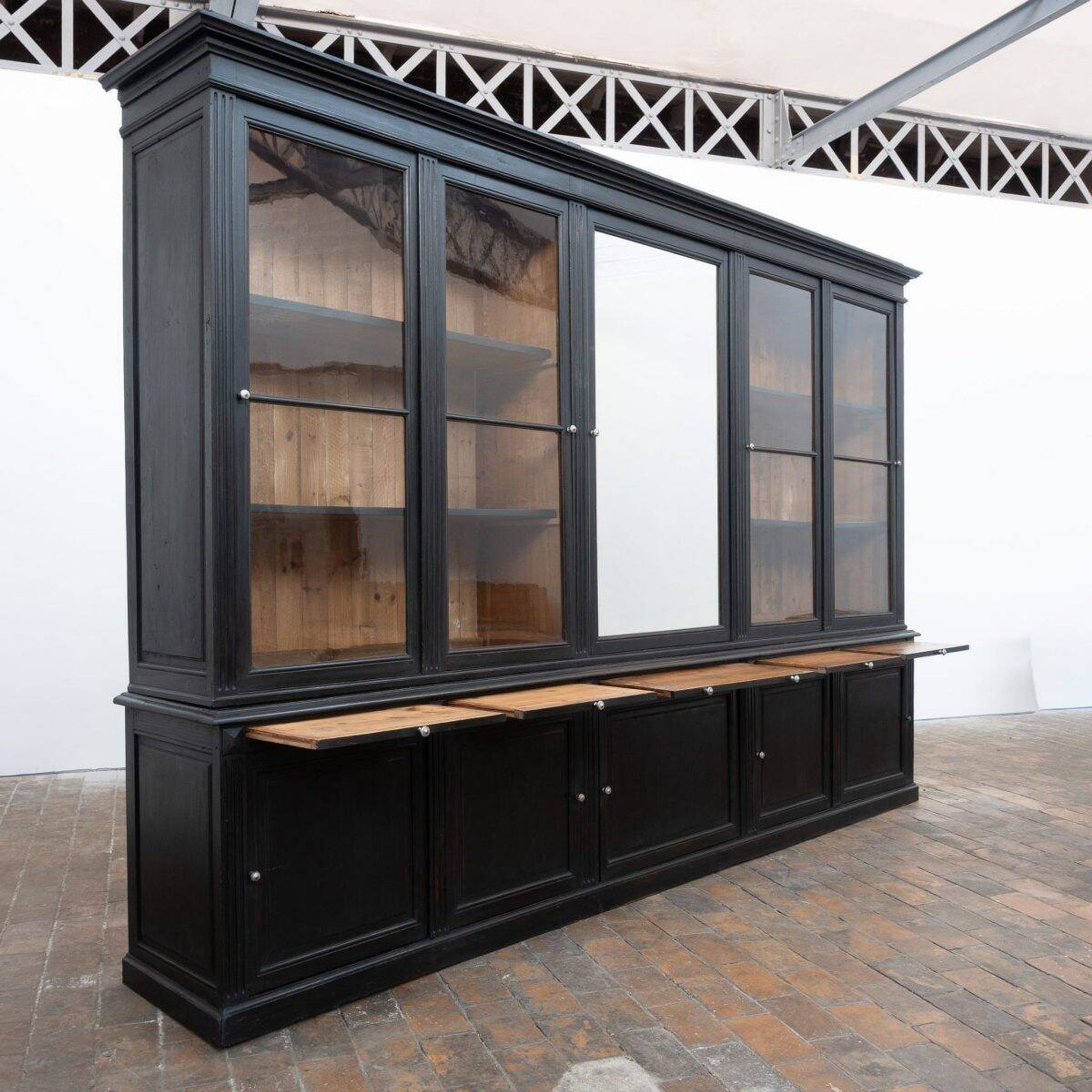 Large wooden hat maker's cabinet – early 20th century