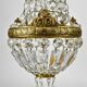 Chandelier vintage brass and glass grapevine