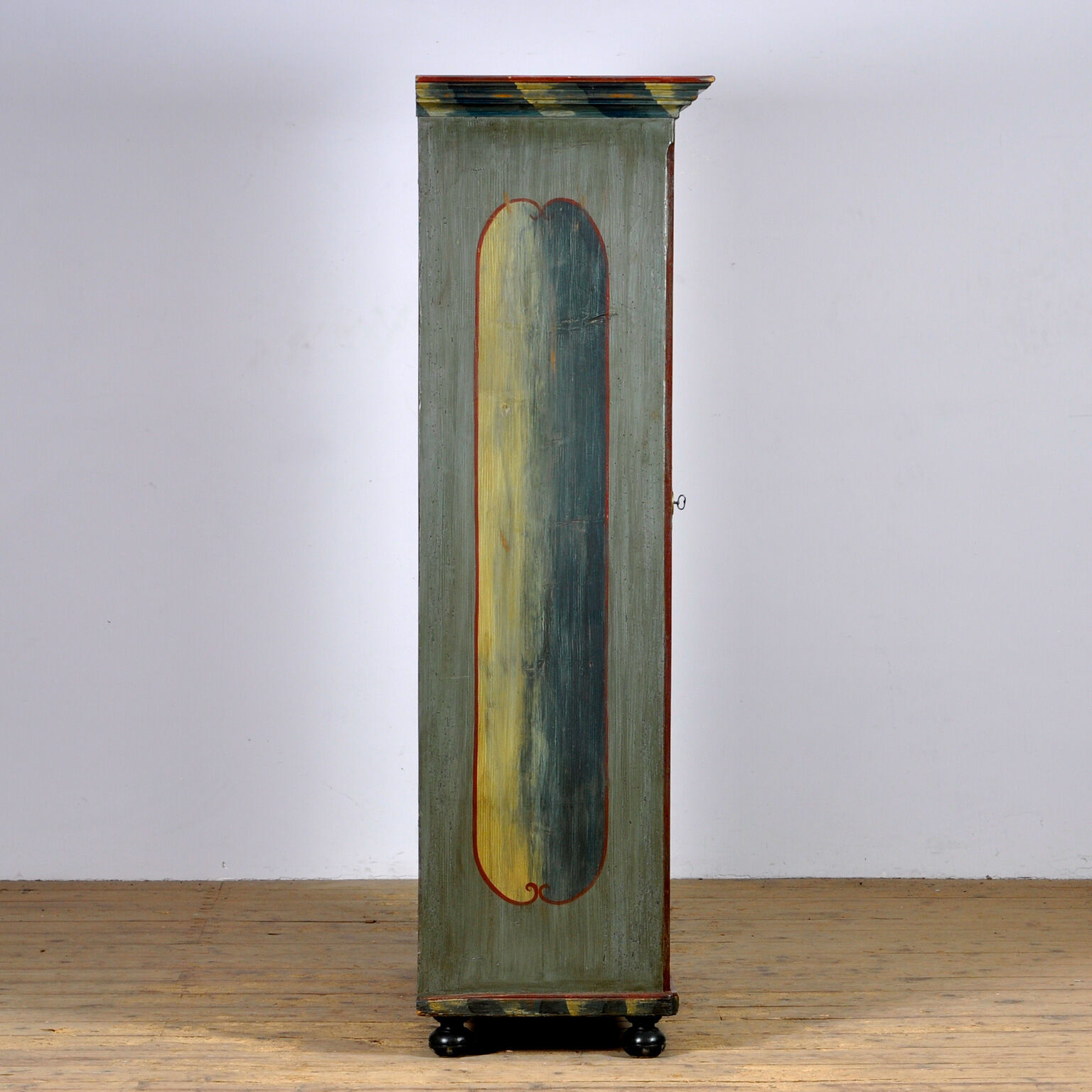 Antique german hand painted cabinet, circa 1850