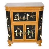 Cabinet Asiatique à Liqueurs en Bois Laqué, Chine – 1950