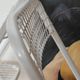 Set of 3 vintage white lacquered metal folding chairs Talin (Italy 70s)