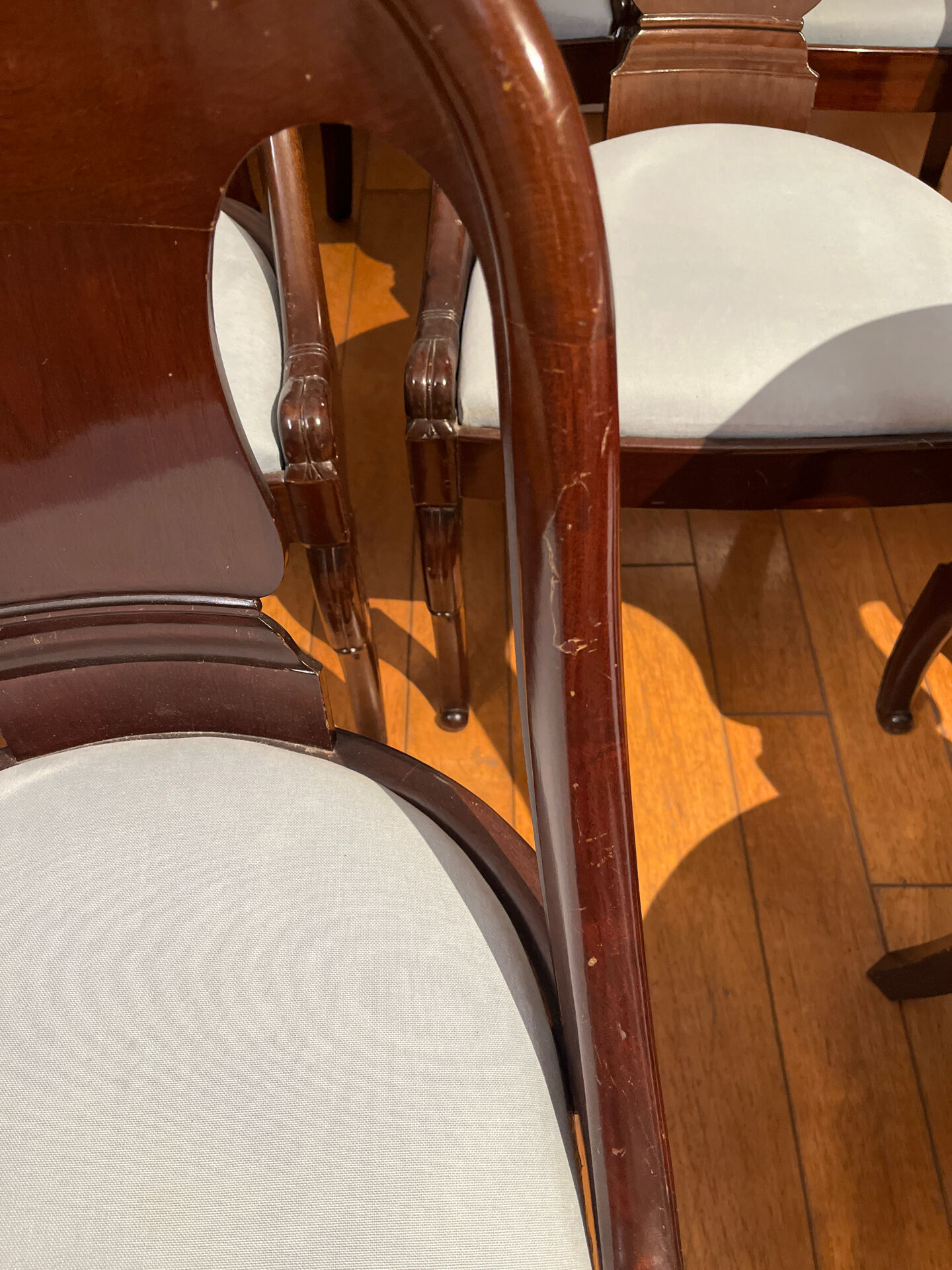 8 solid mahogany chairs