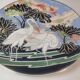 Large model plate in Chinese enamel porcelain with splendid bird decoration. macau