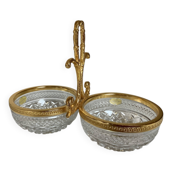 Serviteur double bols en cristal Stella Echt Bleikristall