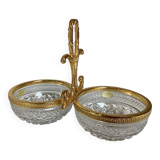 Double bowl servant in crystal Stella Genuine Lead Crystal