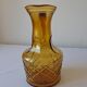 Amber glass carafe, brutalist style, Italy, 1970s.