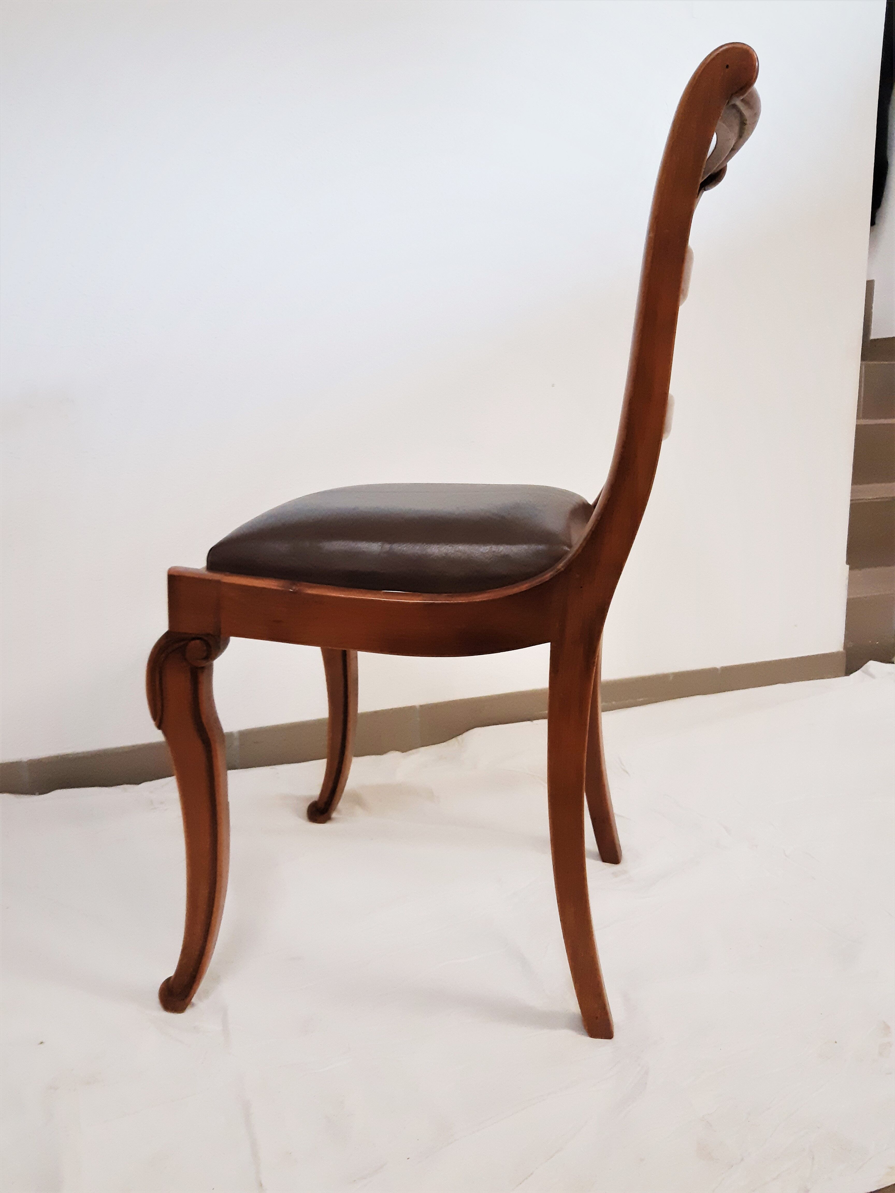 Set of 6 restored Restoration style chairs