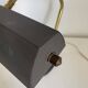 Lampe vintage 1960 de banquier Aluminor noire dorée bureau - 45cm