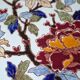 Square plate in Gien earthenware – Polychrome floral decoration