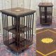 English mahogany revolving library from the 1950s
