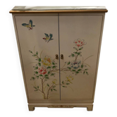 Armoire chinoise laquée blanche
