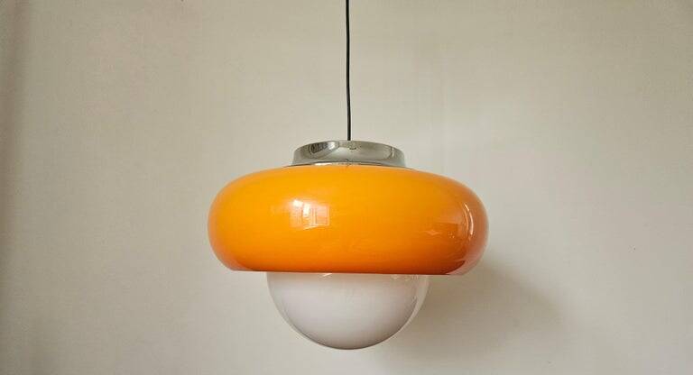 Large Rare Mid-Century Pendant by Meblo, Harvey Guzzini, AGE, Italy, 1970