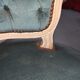 Louis XV armchair in old blue velvet