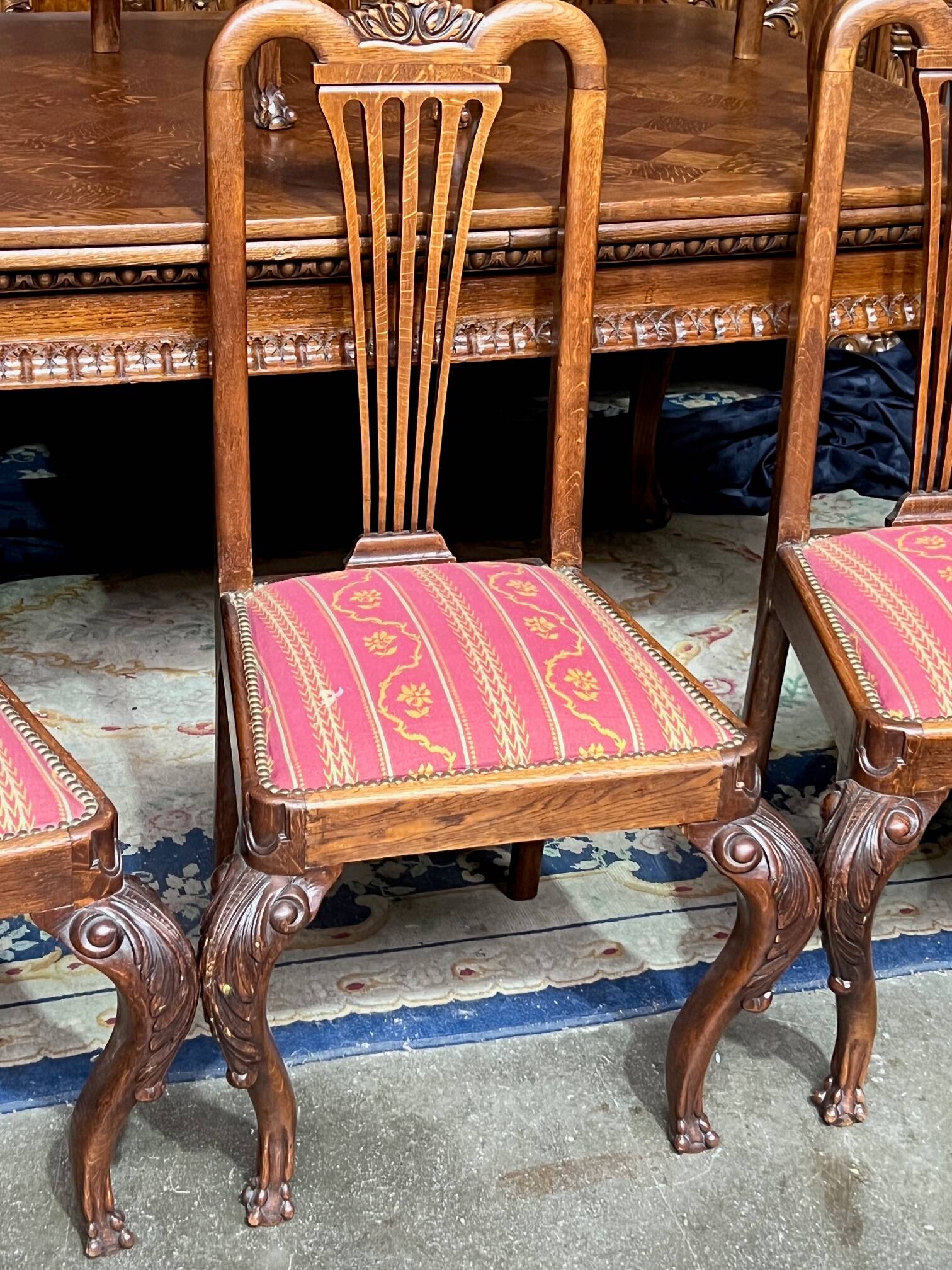 Ensemble - 5 chaises style Chippendale.