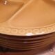 Set of 6 round plates with Gien France compartments