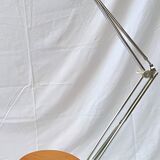 LARGE lamp type "architect" brushed metal and chrome