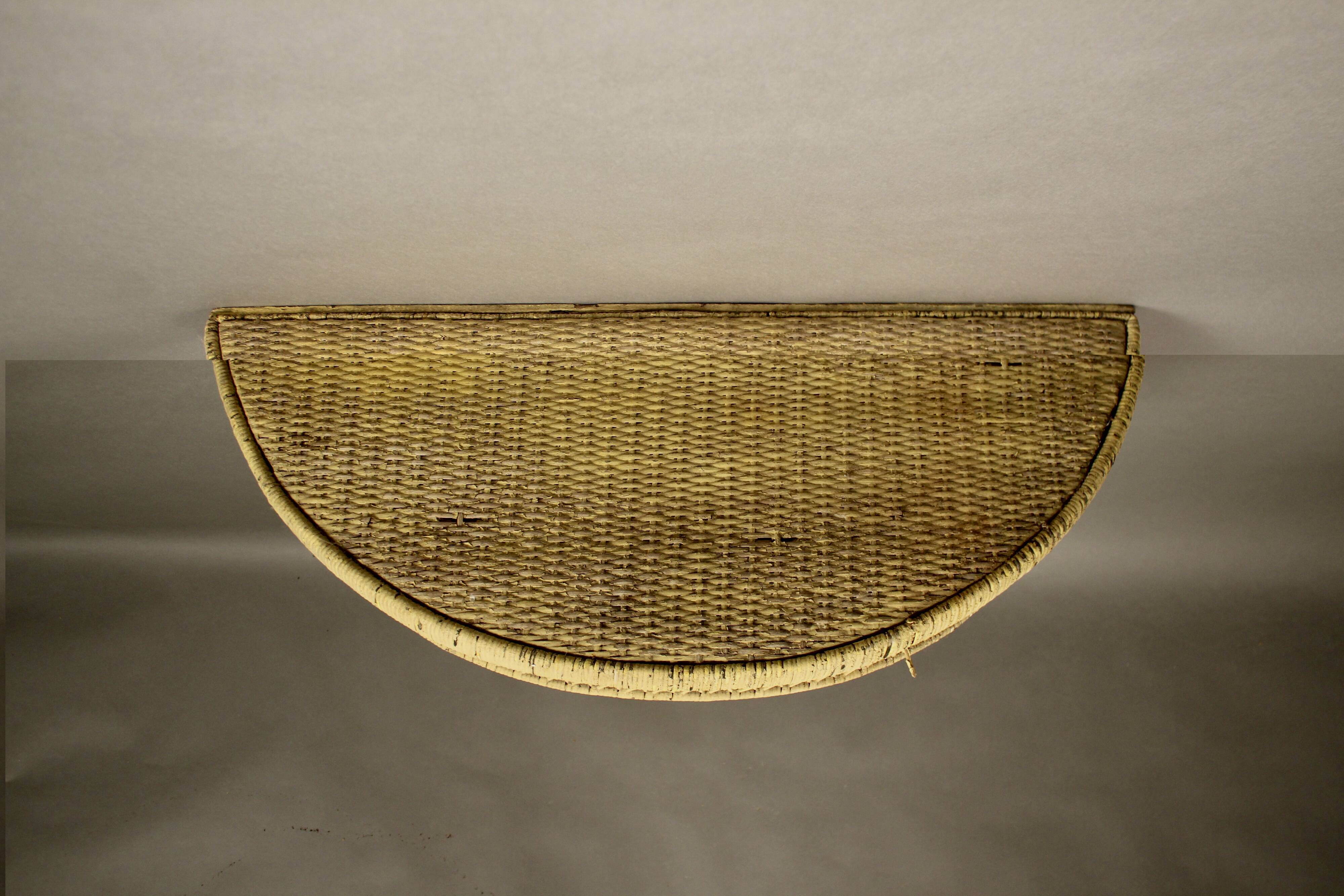 Vintage Rattan Wall Console