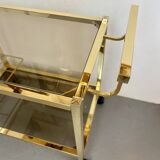 Hollywood Regency Gold Bar Cart, 1980s