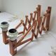 Paire d'appliques bois extensibles design scandinave vintage