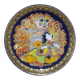Alladyn plate no. V, cobalt blue, gold, porcelain, design by B. Wiinblad, Germany, 1980s.