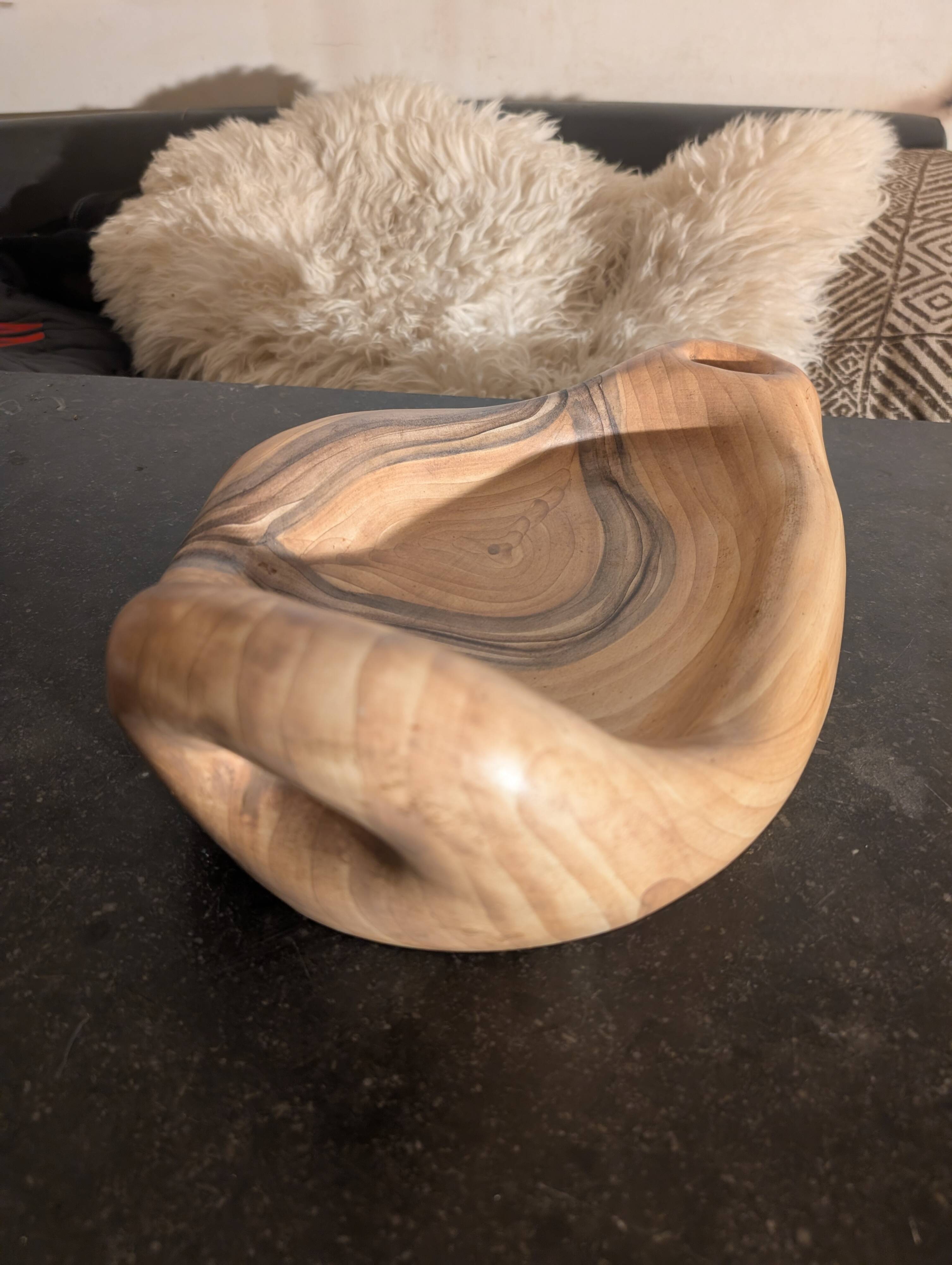 bol en céramique "Faux Bois" de Grandjean Jourdan, Vallauris, France, année