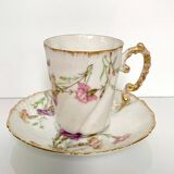 Set of 7 Porcelain Cups and Saucers | Elegant Floral Decor