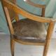 Fauteuil cabriolet très ancien & assise en cuir