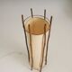 Large bamboo & linen floor lamp by Louis Sognot