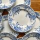 12 small flat plates "Campanule" Saint Amand and Hamage