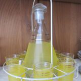 Liqueur glasses and carafe