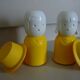Salt and pepper shaker Monsieur et Madame jaune, Qualy design