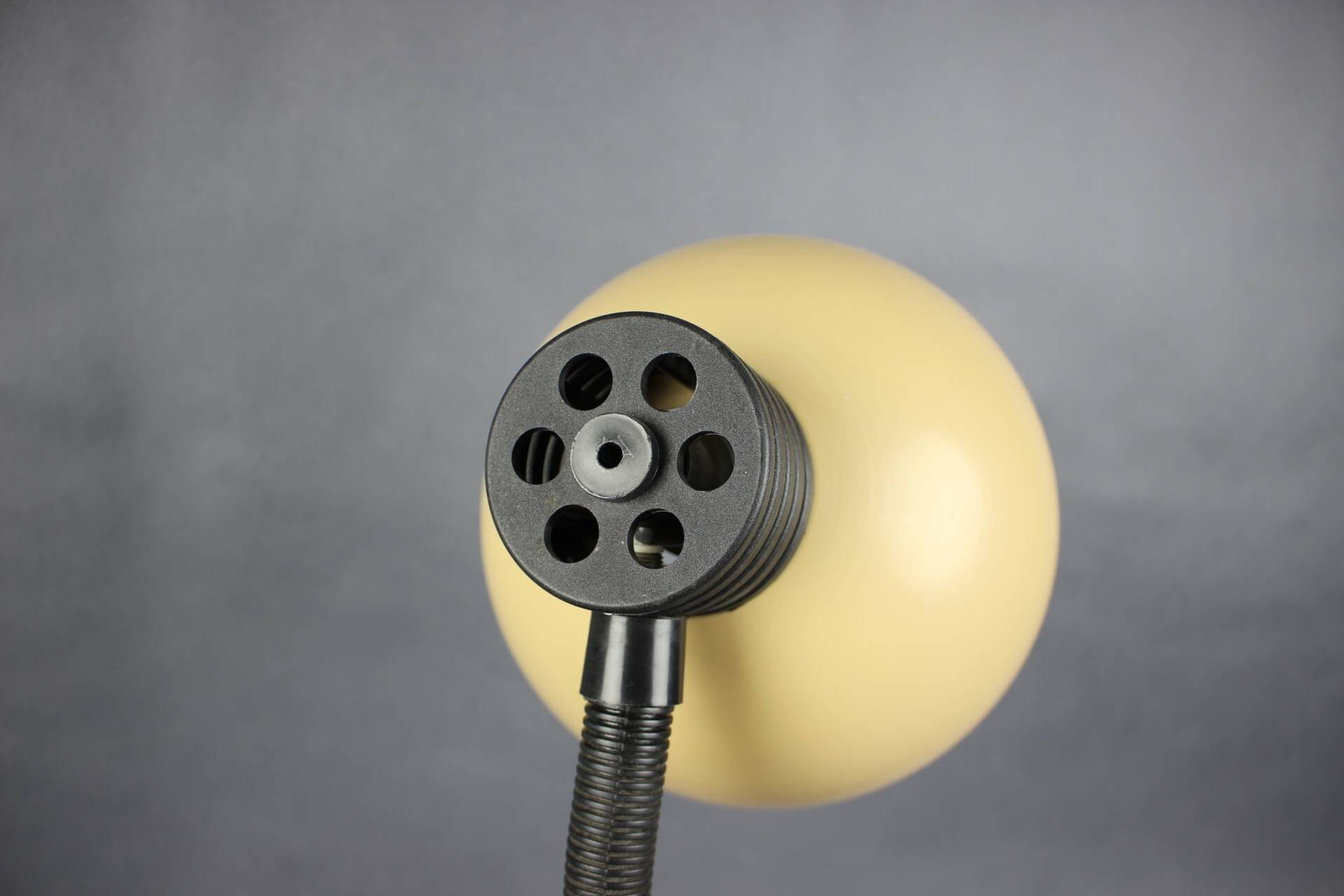 1970s Hungarian Gooseneck Desk Lamp, Cappuccino Mid Century Table Light